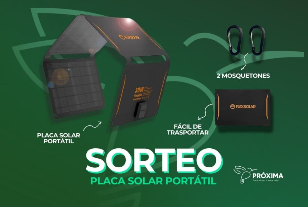 sorteo cargador portátil solar