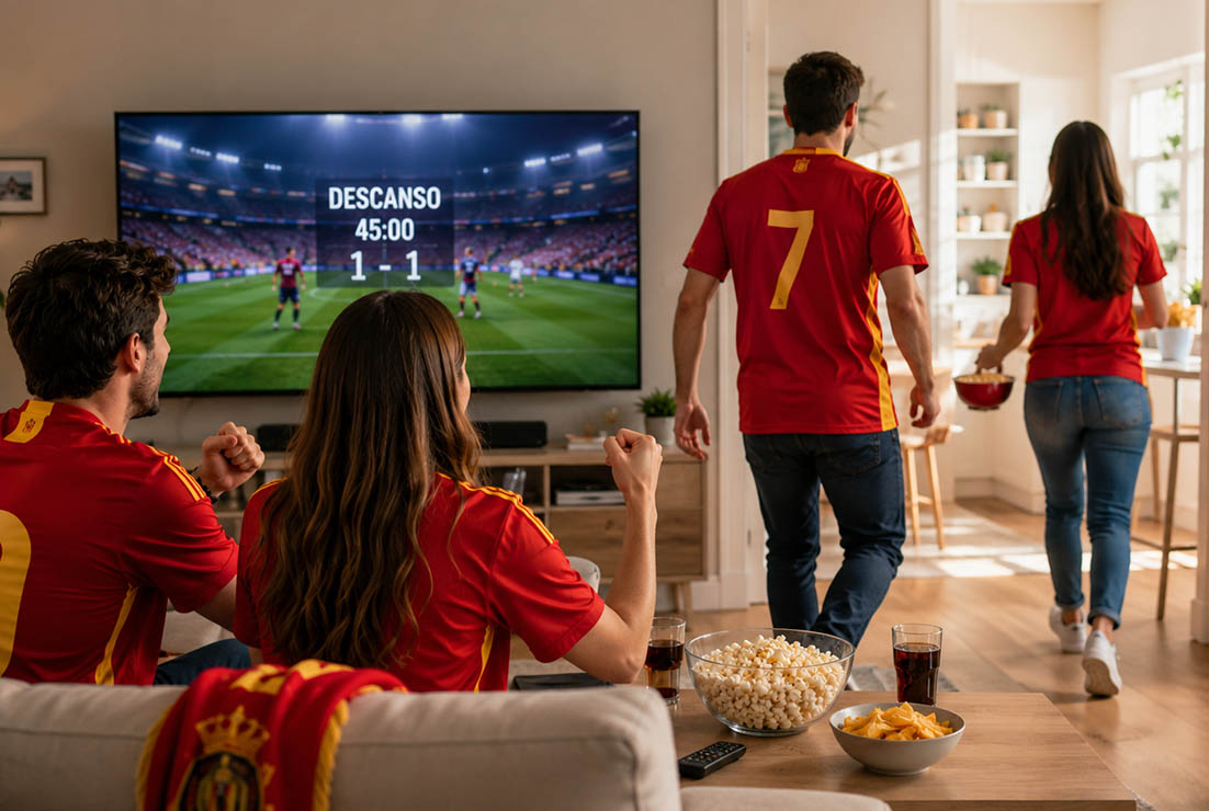¿Por qué aumenta el consumo eléctrico durante el descanso de un partido de fútbol?