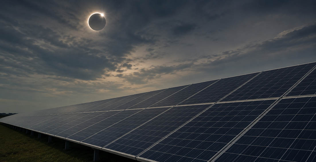 ¿Qué le pasa a la red eléctrica durante un eclipse total de sol? - (10 de agosto de 2026).