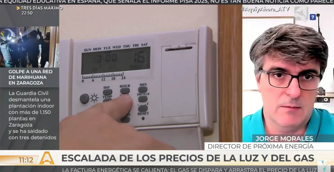 ¿Por qué vuelve a subir la luz? La explicación de Jorge Morales de Labra - Aquí y ahora de Aragón TV (16 de septiembre de 2026).